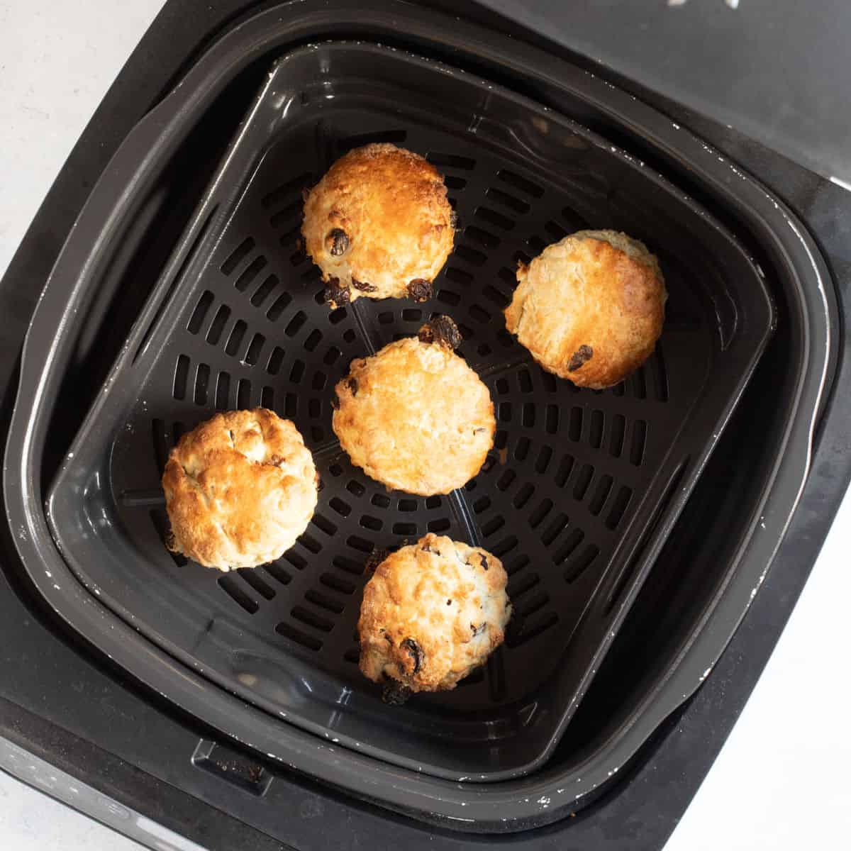 Baked scones in air fryer.