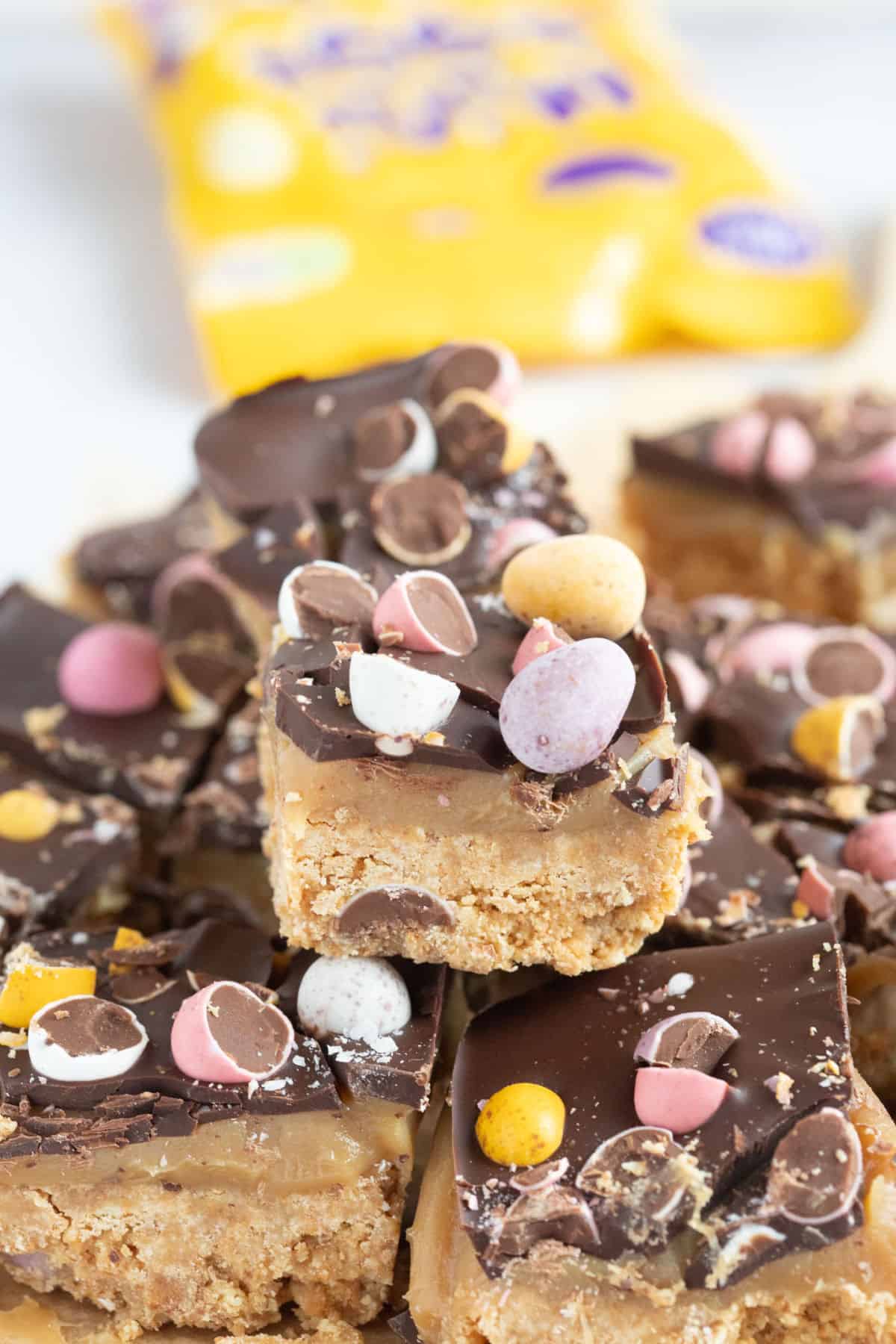 Mini egg millionaires bars.