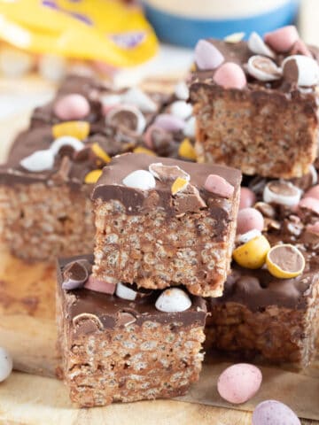 Mini egg mars bar slices.