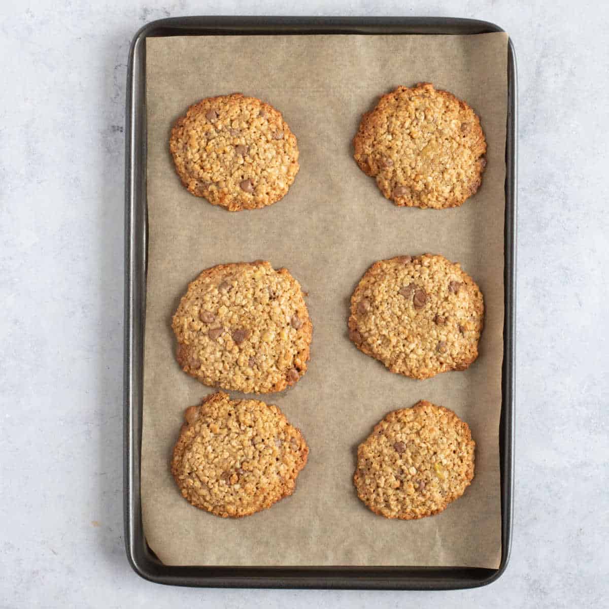 Baked banana oat cookies.