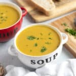 A bowl of leftover chicken soup.