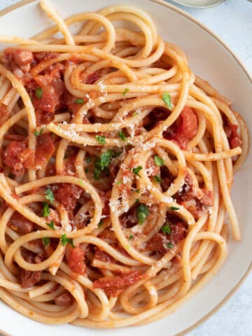 Bucatini all'Amatriciana.