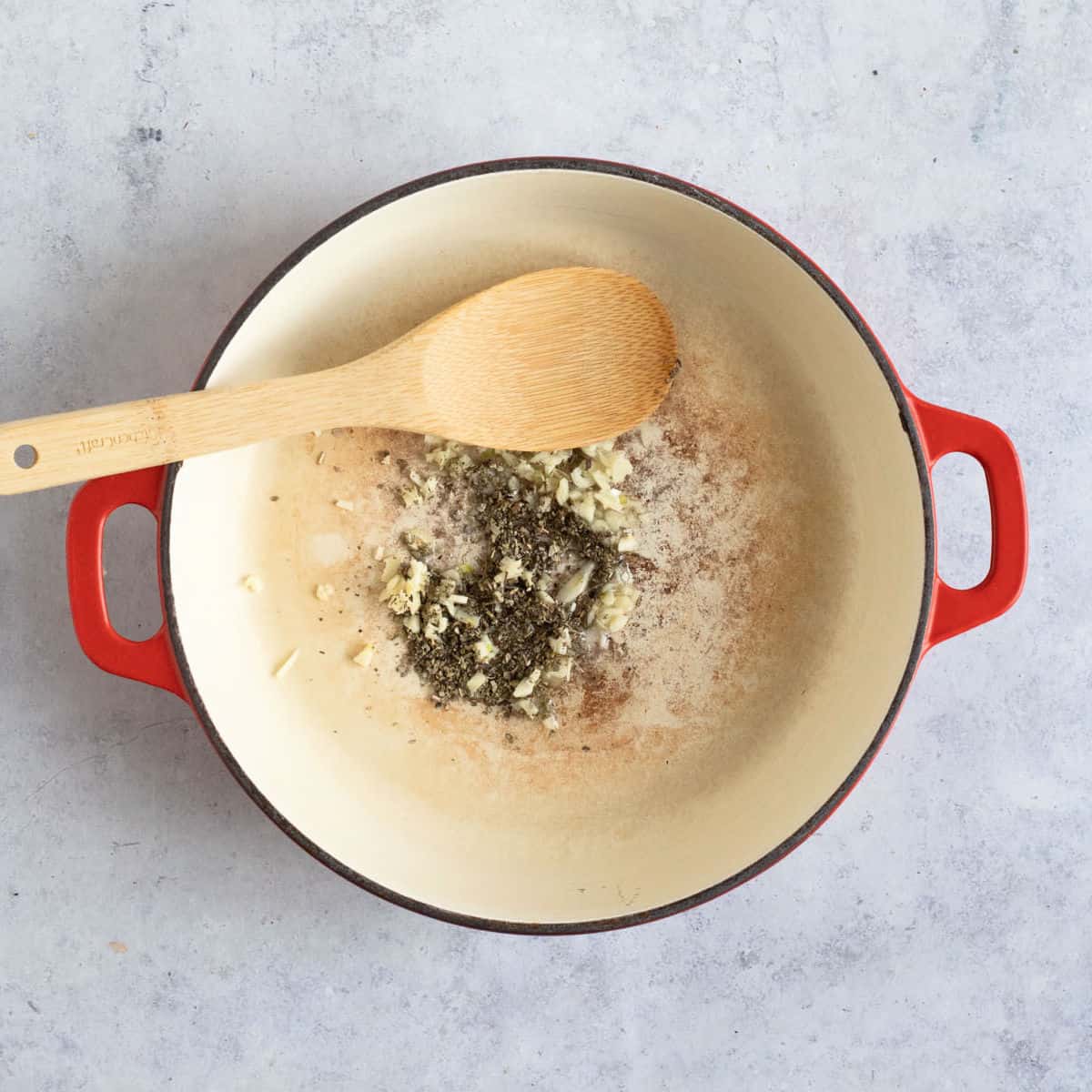 garlic in olive oil.