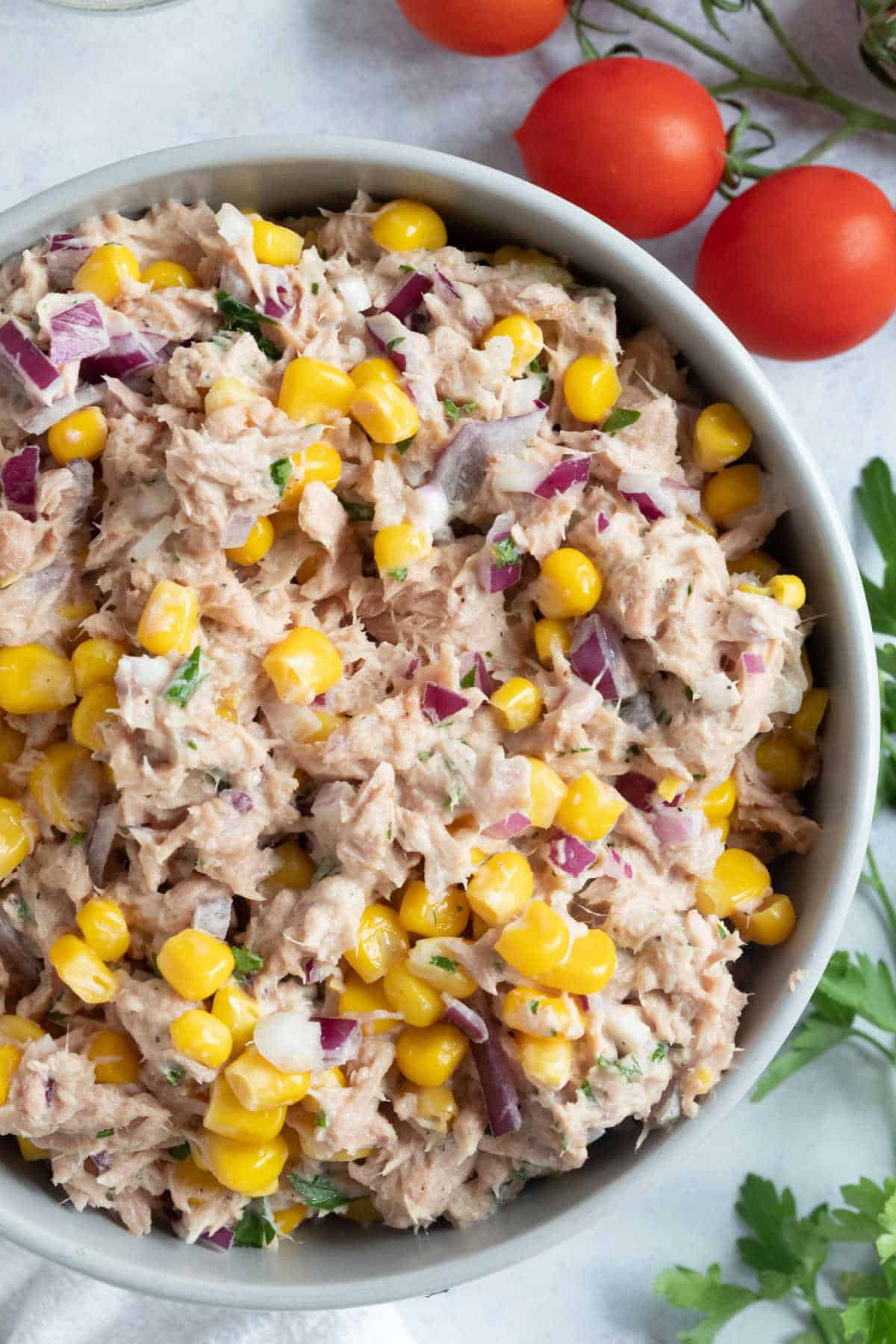 Tuna sweetcorn mayo.