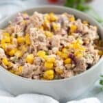 Tuna sweetcorn mayo sandwich filler.